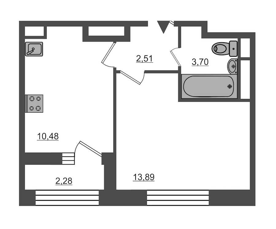 Однокомнатная квартира в : площадь 31.72 м2 , этаж: 3 – купить в Санкт-Петербурге